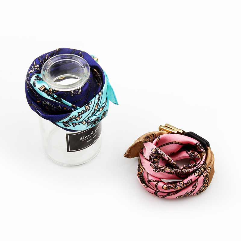 Korean Style Printed Silk Scarves Bracelet