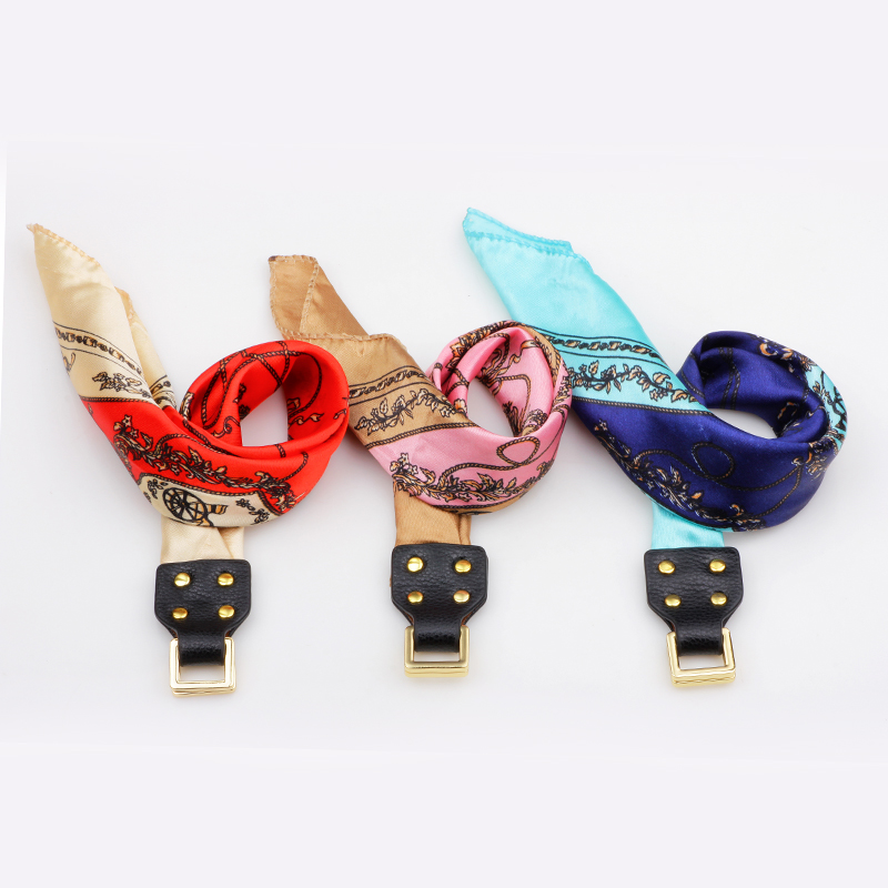 Korean Style Printed Silk Scarves Bracelet