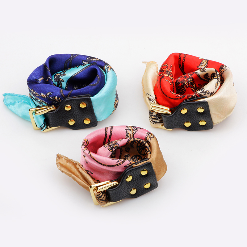 Korean Style Printed Silk Scarves Bracelet