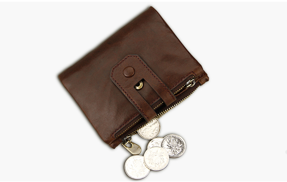 Short Genuine Leather Cowhide Men Wallet Business Card Coin Money Male Purse Card Holder