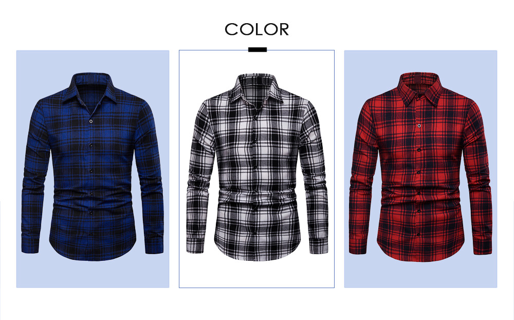 Checkered Shirt Long Sleeve Casual Shirt