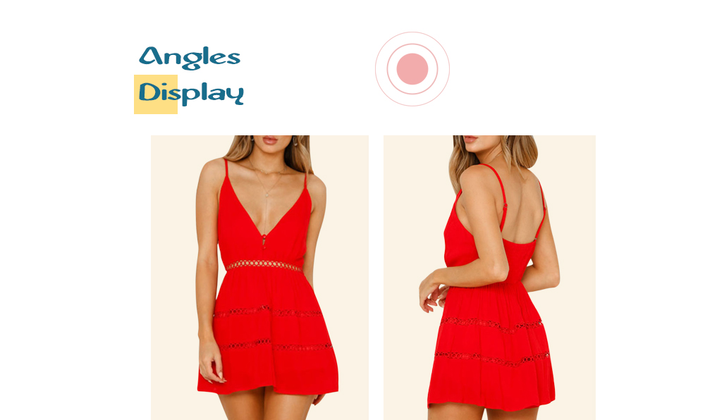 Spaghetti Strap Low Cut Mini A Line Dress